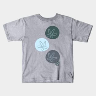 Green, Grey, and Blue Sand Dollars Kids T-Shirt